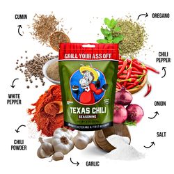 Grill Your Ass Off Texas Chili Seasoning Rub 8 oz