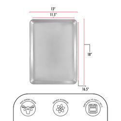 Fat Daddio's ProSeries 13 in. W X 18 in. L Sheet Pan Silver 1 pc