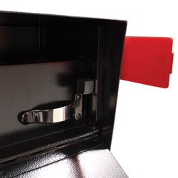 Mail Boss Metro Modern Galvanized Steel Wall Mount Black Locking Mailbox