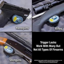 Master Lock 3.24 in. H X 3.75 in. W X 2.91 in. L Steel Key Gun Trigger Lock W/Key