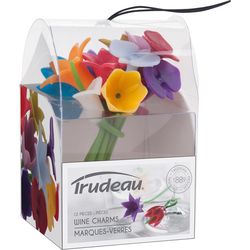 Trudeau Assorted Silicone Floral Wine Charms