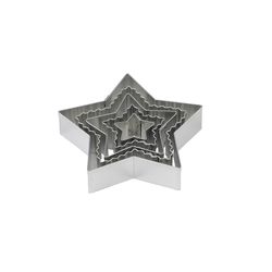 Mrs. Anderson's Baking Silver Stainless Steel Star Cookie Cutters Set