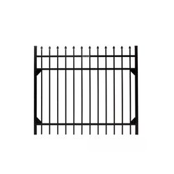 Fortress Building Products Athens 4 ft. H X 5 ft. L Powder Coated Black Aluminum Fence Gate