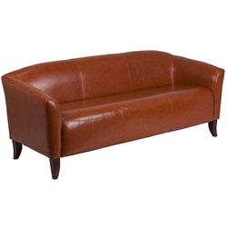 Flash Furniture Cognac Cushioned Contemporary Sofa