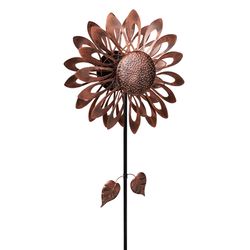 Alpine Bronze Iron 26 in. H Garden Stake Spinner