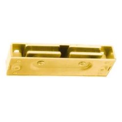Ives Mighty-Mite 1 in. H X 3-1/8 in. W X 9/16 in. D Polished Brass Aluminum Heavy Duty Magnetic Catc