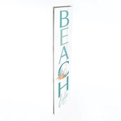 P Graham Dunn Multicolored Wood 47 in. H X 10.5 in. L X 0.75 in. W Beach Life Porch Sign