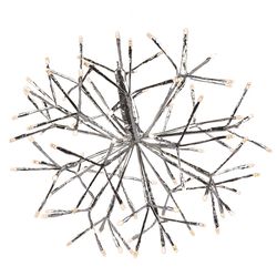 Holiday Bright Lights LED Sphere Light Warm White 16 in. 96 lights