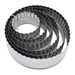 R&M International Corp Double Sided Biscuit Cutter Silver 6 pc