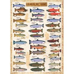 Eurographics Salmon & Trout Jigsaw Puzzles Multicolored 1000 pc