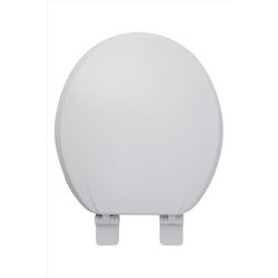Oakbrook Collection Rockford Round White Wood Toilet Seat