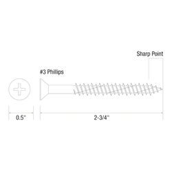 Grip-Rite 1/4 in. wire X 2-3/4 in. L Phillips Flat Head Coarse Concrete Screws