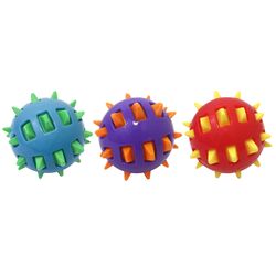 Multipet Ruff Enuff For Dog Assorted TPR Spike Balls Dog Toy 1 pk