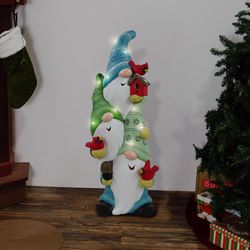 Alpine Winter Home Stacked Home 17 in. Porch Decor