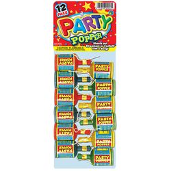 Party Popper Confetti Shooter Assorted 12 pc
