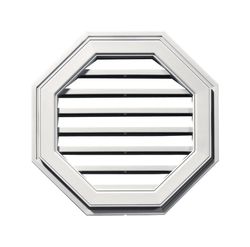 Builders Edge 22 in. W X 22 in. L Wood Grain White Plastic Wall Vent