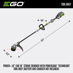 EGO Power+ Line IQ with Powerload ST1620T 16 in. 56 V Battery String Trimmer Tool Only W/ TELESCOPIC SHAFT