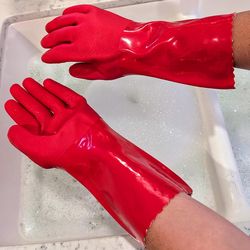 Star Kitchen and Home Vinyl Cleaning Gloves S Red 1 pk