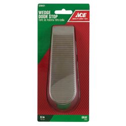 Ace 6 in. L Rubber Gray Wedge Door Stop Mounts to floor 0 in.