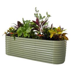 Vego Garden 32 in. H Metal 10 in 1 Raised Garden Bed Olive Green