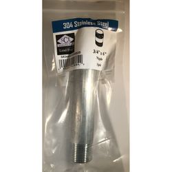 Smith-Cooper 3/4 in. MPT Stainless Steel 6 in. L Nipple