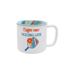 Pavilion Positively Pickled 18 oz Multicolored BPA Free Pickleball Mug