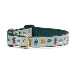 Up Country Green/Gray Planted Nylon Dog Collar Small