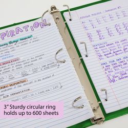 Bazic Products 3 in. W X 12 in. L Slant D-Ring Green View Binder