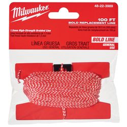 Milwaukee 0.08 oz Bold Replacement Chalk String 100 ft. Red/White