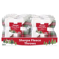 Kane Home Holiday Plaid Fleece Throw 1 pk