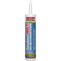 Soudal Soudasil Multi White 100% RTV Silicone Sealant 10.1 fl. oz.