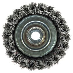 Forney 4 in. D X 5/8 in. Knotted Steel Cup Brush 8500 rpm 1 pc
