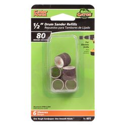 Gator 0.5 in. D X 1/2 in. L Aluminum Oxide Abrasive Sleeve Refill 80 Grit Medium 6 pc