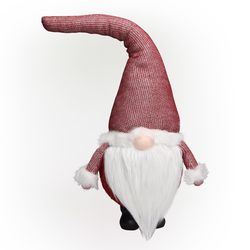 Alpine LED Multicolor Santa Fabric and Cotton Gnome Table Decor 15.35 in.