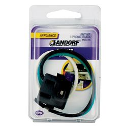 Jandorf 15 amps 125 V Black Outlet 1 pk
