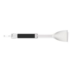 Weber Flat Grip Stainless Steel Black/Silver Grill Tongs 1 pc