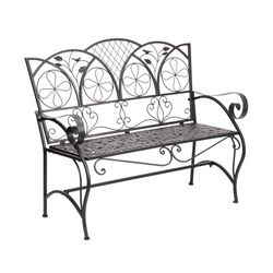 Alpine Brown Steel Frame Bench