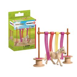 Schleich Farm World Pony Curtain Obstacle Toy Multicolored