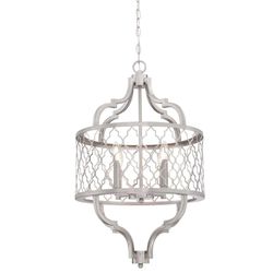 Westinghouse Sahara Brushed Nickel Gray 4 lights Chandelier