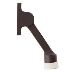 Brinks Commercial Brass Bronze Kick-Down Door Holder Mounts to door 1 in.