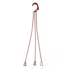 Crescent Too Orange Plastic Plant Hook 1 pk