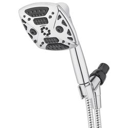 Oxygenics Square Chrome ABS 7 settings Handheld Showerhead 1.8 gpm