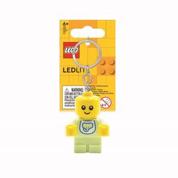 LEGO Minifigures Plastic Green/Yellow Baby Keychain w/LED Light