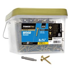 Power Pro No. 8 Ga. X 1-1/4 in. L Bronze Star Flat Head Deck Screws