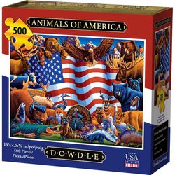Dowdle Animals of America Personal Puzzle Cardboard/Paper Multicolored 500 pc