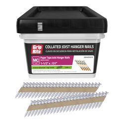 Grip-Rite 1-1/2 in. L X 9 Ga. Angled Strip Hot-Dip Galvanized Joist Hanger Nails 33 deg 1000 pk