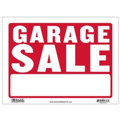 Bazic Products English White Informational Sign 12 in. H X 16 in. W
