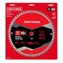 CRAFTSMAN 10 in. D X 5/8 in. Carbide Circular Saw Blade 60 teeth 1 pk