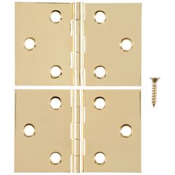 Ace 2 in. W X 3-1/16 in. L Polished Brass Brass Desk Hinge 2 pk