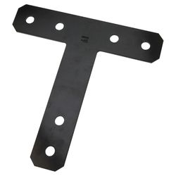 National Hardware 12 in. H X 12 in. W X 0.188 in. D Black Steel Flat Tee Plate